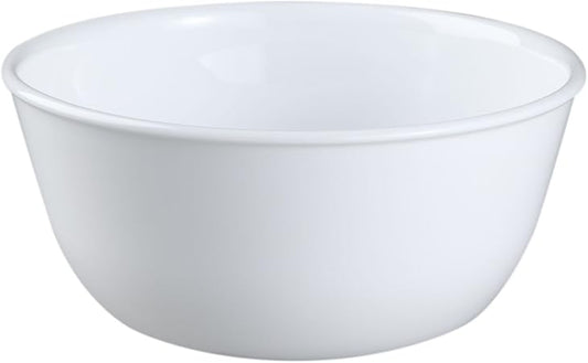 Corelle Coordinates Wh Corelle Livingware Super Glass Soup/Cereal Bowl, 28 oz, Winter Frost White, Set of 3