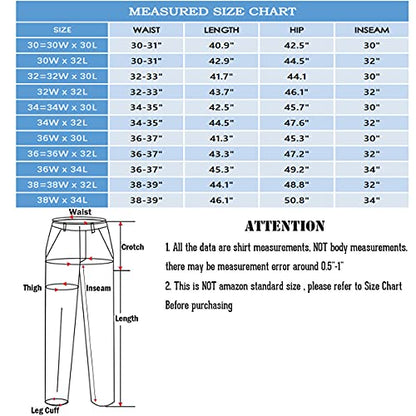 TREKEK Men's Warm Ski Hiking Softshell Fleece Lined Winter Outdoor Windproof Waterproof Pants, Army Green, 34W x 30L