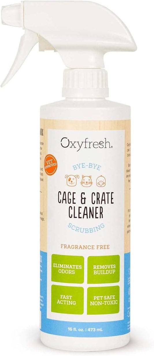 Oxyfresh Premium Crate & Cage Cleaner ‰ÛÒ Professional Dog Crate & Small Animal & Bird Cage Odor Eliminator ‰ÛÒ Quickly Cleans, Removes Poop & Deodorizes Pet Odors ‰ÛÒ Safe & Bleach Free
