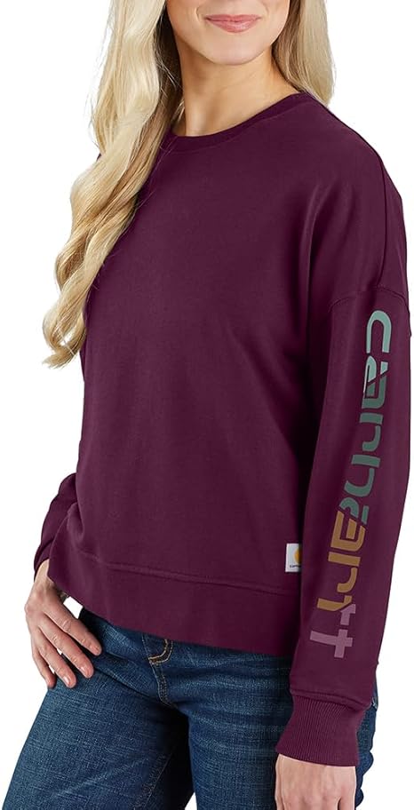 Carhartt Women's Tencel Fiber Series Loose Fit Sleeve Graphic Sweatshirt