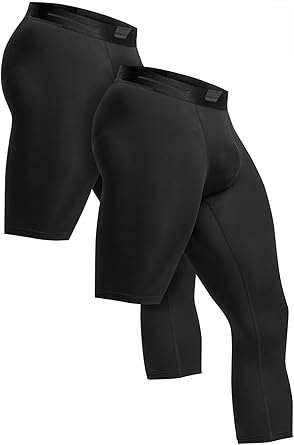 TSLA Men's Cool Dry Compression Pants, Athletic Workout Running Tights Leggings Baselayer