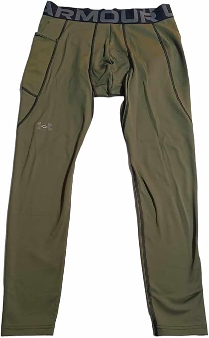 Under Armour Men's Compression Pants, Tight L Green