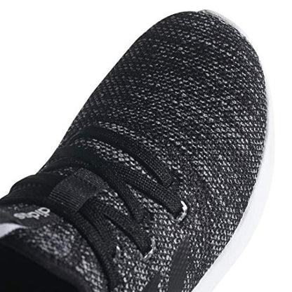 adidas Women's Cloudfoam Pure 2.0 Running Shoe, Black/Black/White, 5
