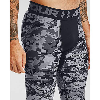 Under Armour Men's HeatGear 3/4 Printed Leggings , Black (001)/Black , Small
