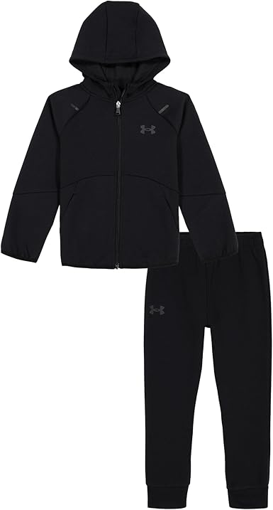 Under Armour UA UNSTOPPABLE KNIT FZ SET, Black - Double Knit, 4