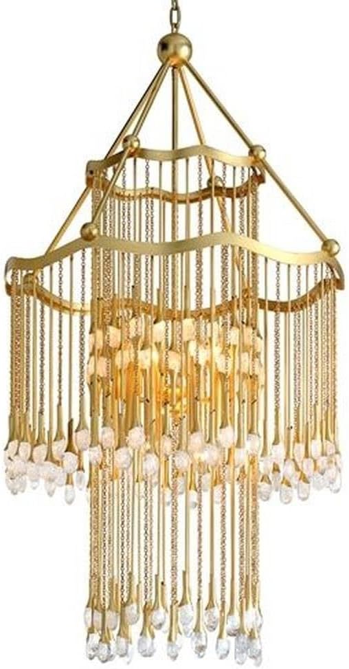Corbett Lighting Kiara - 12-Light Chandelier - Gold Leaf - Clear