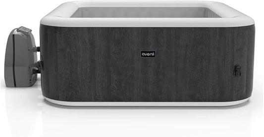 4-Person Inflatable Square Spa - Carbon Grey