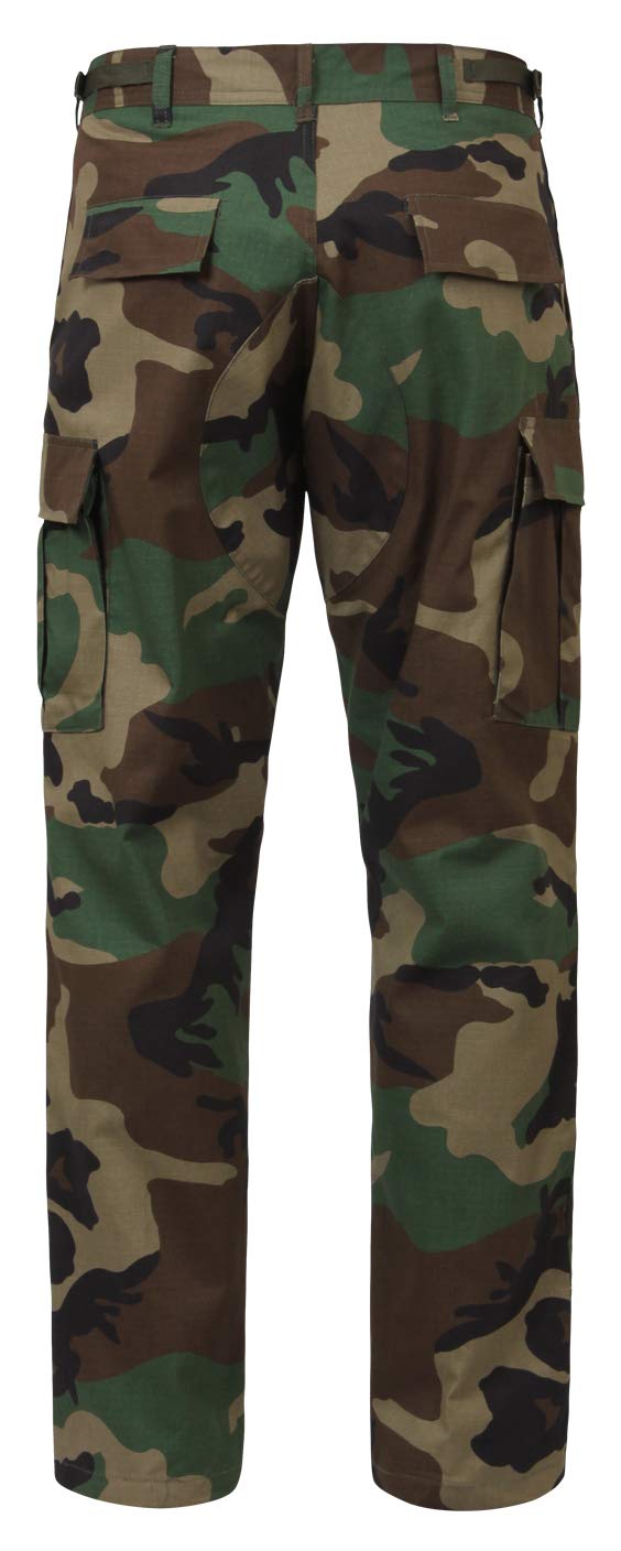 Rothco Rip-Stop BDU Pants (US, Alpha, X-Small, Regular, Regular, Woodland Camo)