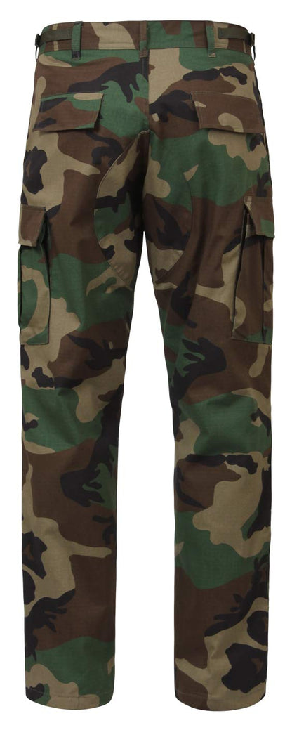 Rothco Rip-Stop BDU Pants (US, Alpha, X-Small, Regular, Regular, Woodland Camo)