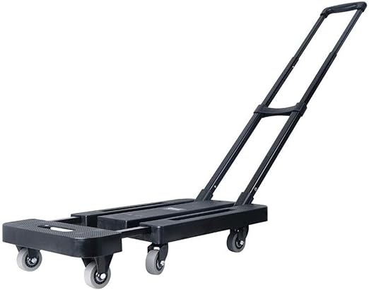 Carts, Trolley Luggage Cart, Small Cart Pull Truck Fold Portable Trolley Household Small Trolley Mini Trailer/Green/A, Green,