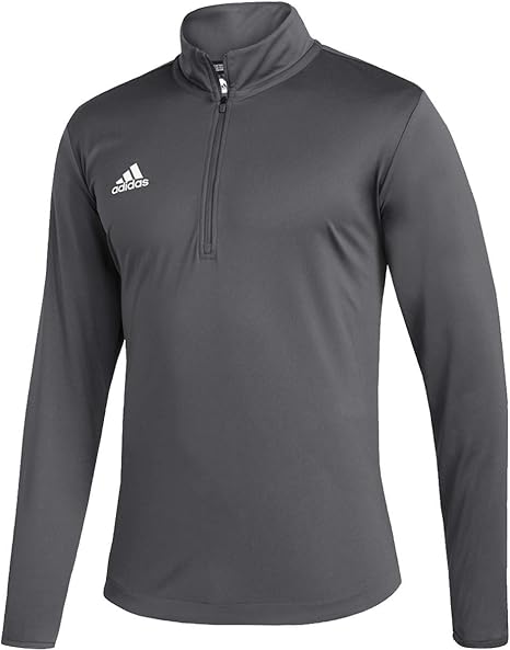 adidas Under The Lights Long Sleeve Knit Quarter Zip - Mens Training L Grey/White