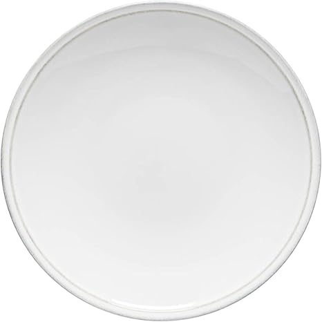 Costa Nova Ceramic Stoneware 11'' Dinner Plate - Friso Collection, White | Microwave & Dishwasher Safe Dinnerware | Food Safe Glazing | Restaurant Quality Tableware