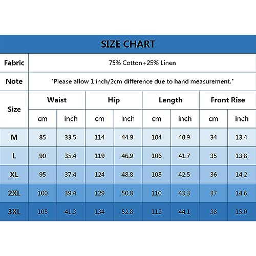 NANAMEEI Sport Mens Yoga Harem Pants Linen Aladdin Pants Summer Trousers Linen Pants Botton Pockets Army Green L