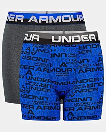 Under Armour Boys' UA Wordmark Boxerjockå¨ 2-Pack YSM Blue