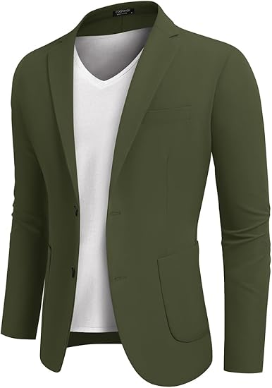 COOFANDY Men's Lightweight Blazer Casual Summer Suit Jacket Two Button Sport Coat
