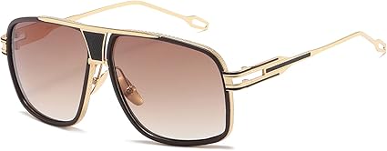 AEVOGUE Sunglasses For Men Goggle Alloy Big Frame Metal Punk Style Shield AE0336