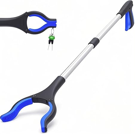 2025 Upgraded Reacher Grabber Pickup Tool, 32" Long Grabber Reacher Tool with Magnetic Tip, Trash Picker for Elderly Grab It Reaching Tool, Garbage Picker Upper, Litter Pick Up Grab Claw Grabber Stick