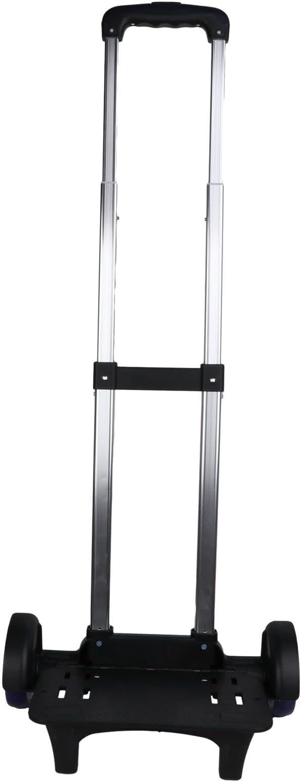 Backpack Trolley Wheeled Cart Telescopic Rod Aluminum Alloy Black Luggage Cart with Wheels Travel Trolley for Boxes Backpack, Men