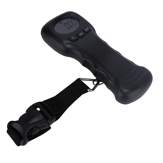 SAFIGLE Fishing Luggage Scale Baggage Weight Scale Buscar Pesas para Equipajes Airport Weighing Scale Travel Bag Scale Digital Scales for Body Weight Luggage Scale Travel Black Plastic