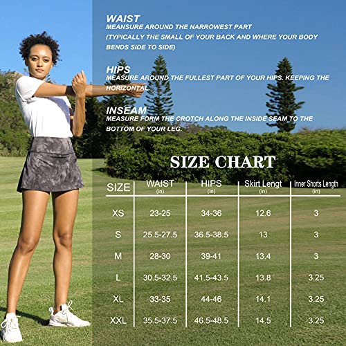 Soothfeel Pleated Tennis Skirt for Women with Pockets Women's High Waisted Athletic Golf Skorts Skirts for Workout Running（White, M）