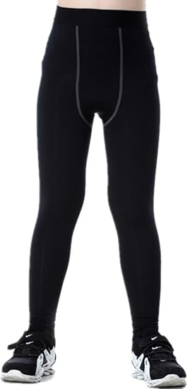 Boys Compression Pants Base Layers Soccer Hockey Tights Athletic Leggings Thermal for KidsŠ—_