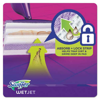 Swiffer WetJet System Refill Cloths, 11.3" x 5.4", White, 24 Refill Pads