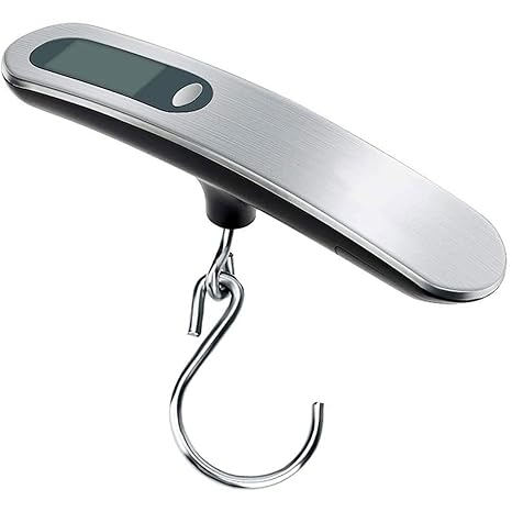 Luggage Scale, Stainless Steel Electronic Scale, 110lb/50kg Hanging Structure Scale, Outdoor Fishing Scale, Household Portable Scale