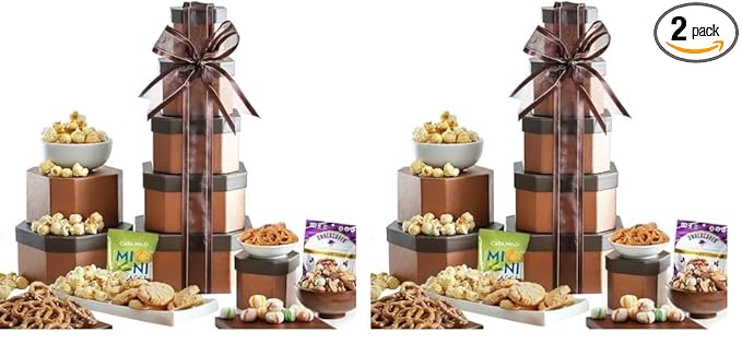 Broadway Basketeers Gourmet Chocolate Food Gift Basket Snack Gifts for Families, College, Delivery for Birthdays, Appreciation, Thank You, Get Well Soon, Care Package (Pack of 2)