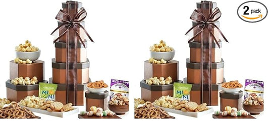 Broadway Basketeers Gourmet Chocolate Food Gift Basket Snack Gifts for Families, College, Delivery for Birthdays, Appreciation, Thank You, Get Well Soon, Care Package (Pack of 2)