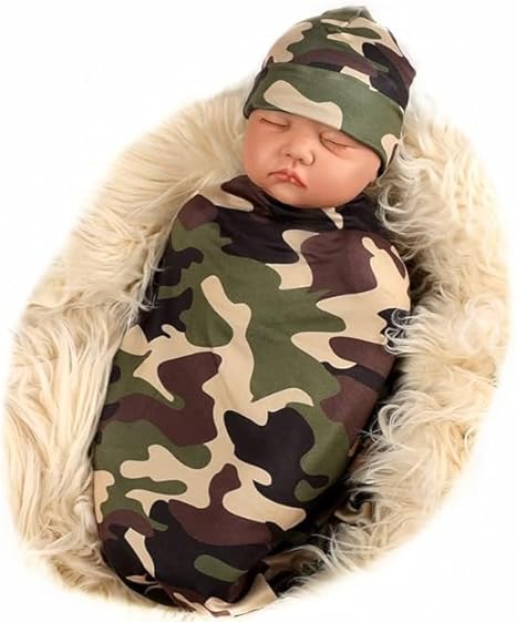Galabloomer Baby Receiving Blanket Camouflage