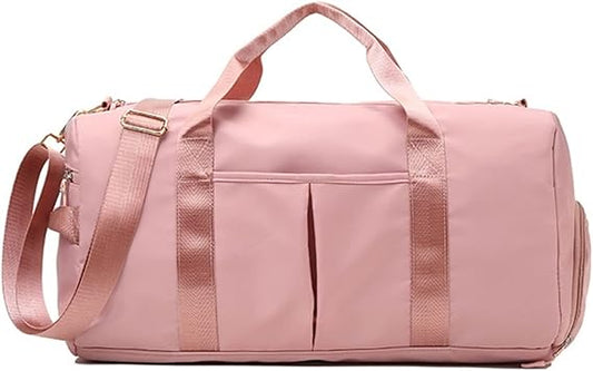 Gym Totes Gym Bag for Women with Shoe Compartment Durable Lightweight Yoga Large Handbag (Color : Pink)