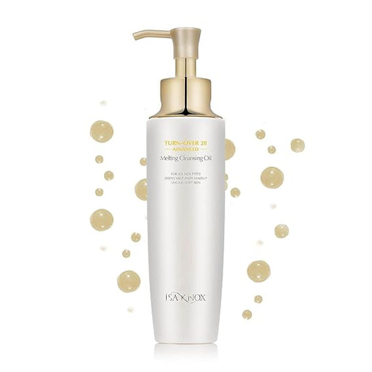 Isa Knox Christmas Gifts Turnover 28 Advanced Melting Cleansing Oil (6.1fl oz) - Oil Cleanser for Face without Residue, Gently Melt & Remove Blackhead and Heavy Makeup | Korean Skincare