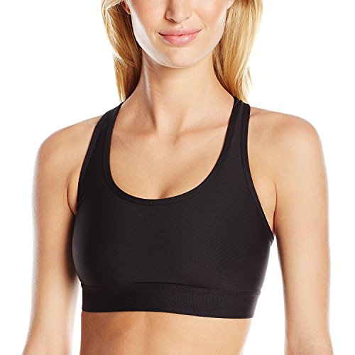 Hanes Sport Women's Compression Racerback Sports Bra,Black,Large