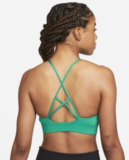 Nike Women's Indy Rainbow Ladder LS Padded High-Neck Sports Bra (X-Small)