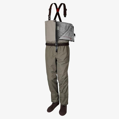Redington Mens Escape Zip Up Waders - Chest-High Fly Fishing Waders - Waterproof Wader for Men - Boulder/Slate - Medium