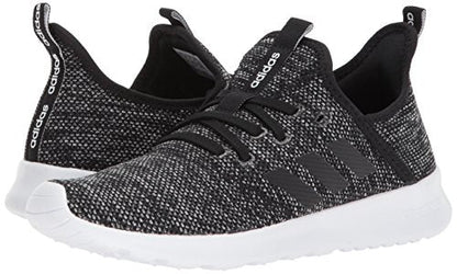 adidas Women's Cloudfoam Pure 2.0 Running Shoe, Black/Black/White, 5