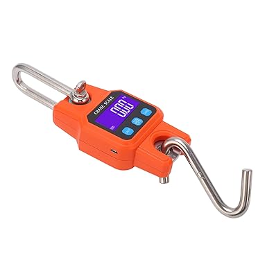 Hanging Scale Tool, Waterproof Digital Display LB KG N Luggage Scale Wide Application for Farm Weighing(Orange)