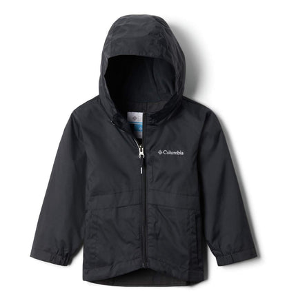 Columbia Toddler Girls Rain-Zilla Jacket, Black, 2T