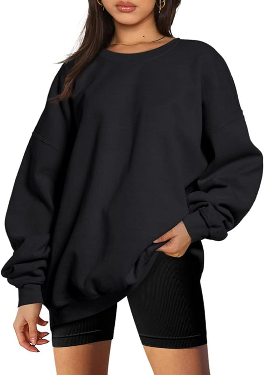 Trendy Queen Sweatshirts for Women Hoodies Oversized Crewneck Tops Sweaters Comfy Fall Winter Outfits Clothes 2024 Fashion