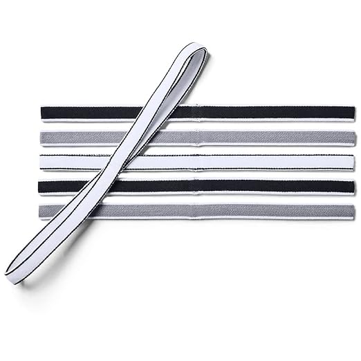 Under Armour Women's Mini Headbands 6-Pack , Black (005)/White , One Size Fits All