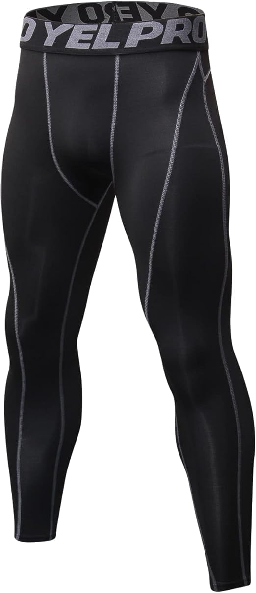 SPVISE 1 or 3 Pack Men's Sports Compression Pants Running Workout Leggings Dry Fit Gym Basketball Athletic Base Layer Bottoms