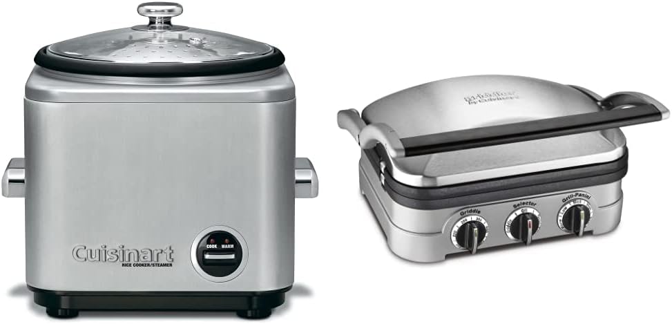 Cuisinart CRC-400 4 Cup Rice Cooker, Stainless Steel Exterior