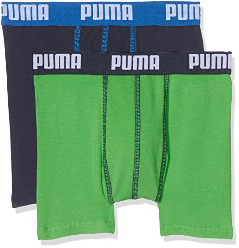 2 Pairs of Puma Boys Boxer Short Briefs Green/Blue 11-12