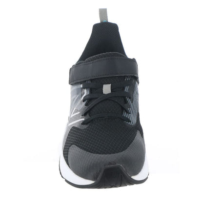 New Balance Kid's Rave Run V2 Hook & Loop Running Shoe, Black/White, 1 Little Kid