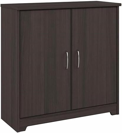 Bush Furniture Cabot Small Bathroom Storage Cabinet with Doors, Heather Gray
