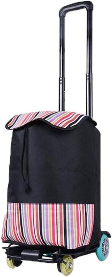Carts, Trolley Luggage Cart, Small Cart Fold Portable Trolley Household Shopping Pull Trailer Carrying Luggage Trolley/D,