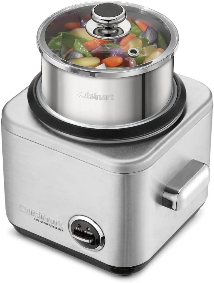 Cuisinart CRC-400 4 Cup Rice Cooker, Stainless Steel Exterior