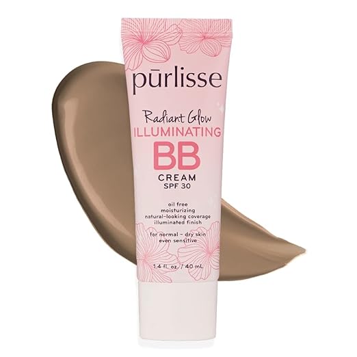 p�ärlisse Radiant Glow Illuminating BB Cream Spf30 Hydrating and Moisturizing Natural Organic Cruelty-free Sulphate & Paraben Free For All Skin Even Sensitive Skin 1.4 Fl Oz (Tan)