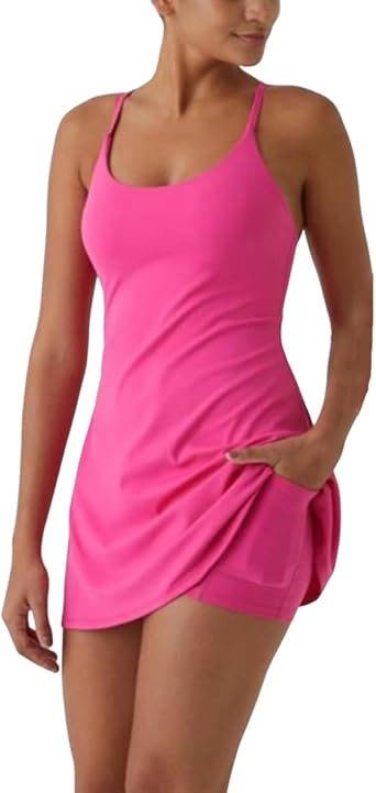 The Ultimate Tummy Control Backless Active Dress -Made for Movement & Easy Bathroom Breaks, Workout Exercise Dress