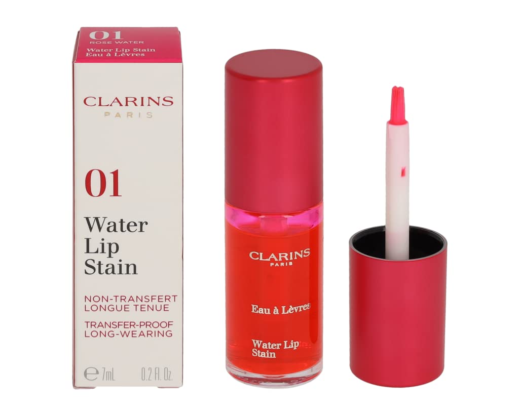 Clarins Water Lip Stain | Matte Finish | Moisturizing and Softening | Buildable, Transfer-Proof, Mask-Proof, Lightweight and Long-Wearing